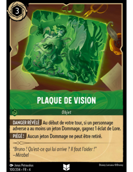 S4 - 100/204 - Plaque de vision - Disney Lorcana - Série 4