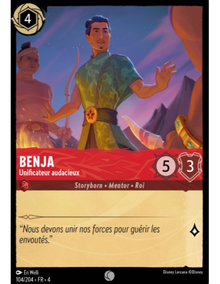 S4 - 104/204 - Benja : Unificateur audacieux - Disney Lorcana - Série 4