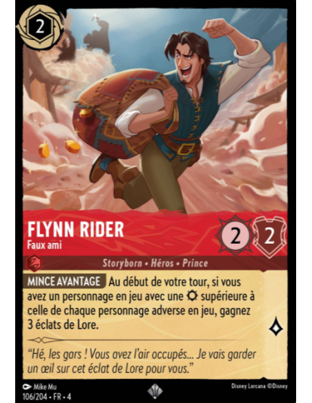 S4 - 106/204 - Flynn Rider : Faux ami - Disney Lorcana - Série 4