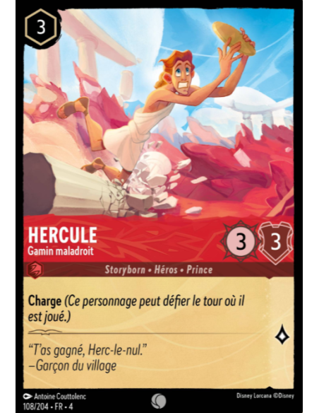 S4 - 108/204 - Hercule : Gamin maladroit - Disney Lorcana - Série 4