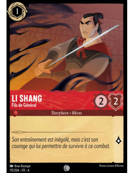 S4 - 111/204 - Li Shang : Fils de Général - Disney Lorcana - Série 4