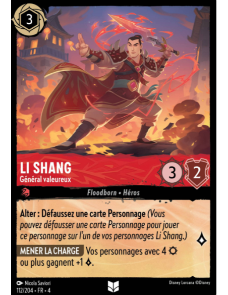 S4 - 112/204 - Li Shang : Général valeureux - Disney Lorcana - Série 4