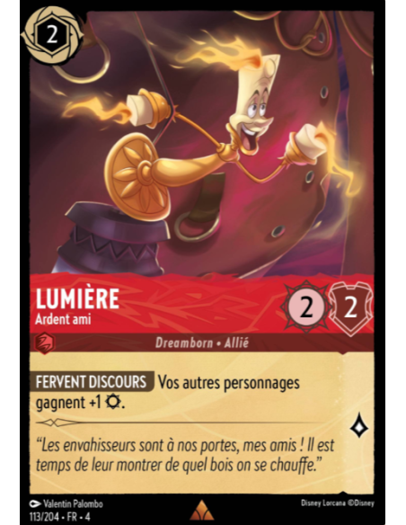 S4 - 113/204 - Lumière : Ardent ami - Disney Lorcana - Série 4