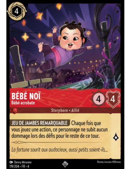 S4 - 119/204 - Bébé Noï : Bébé acrobate - Disney Lorcana - Série 4