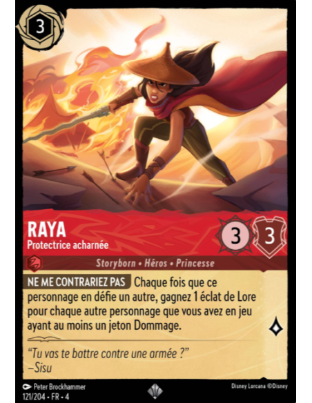 S4 - 121/204 - Raya : Protectrice acharnée - Disney Lorcana - Série 4