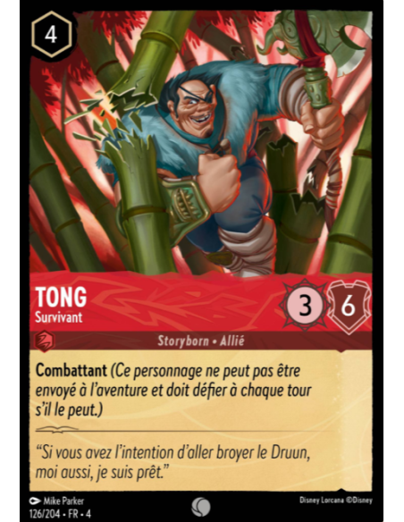 S4 - 126/204 - Tong : Survivant - Disney Lorcana - Série 4