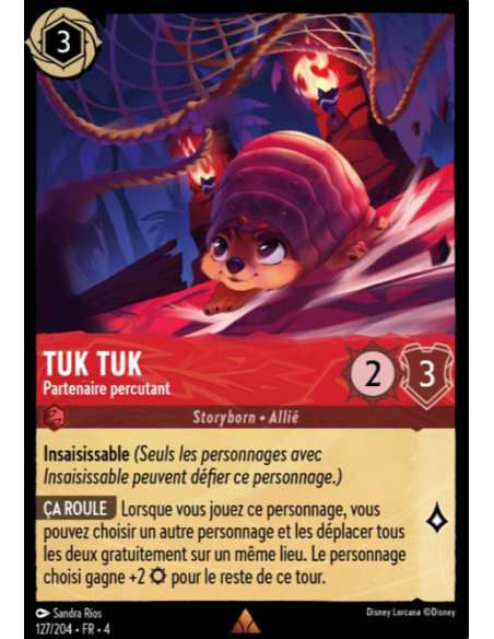 S4 - 127/204 - Tuk Tuk : Partenaire percutant - Disney Lorcana - Série 4