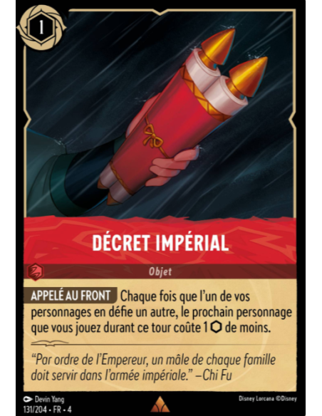 S4 - 131/204 - Décret impérial - Disney Lorcana - Série 4