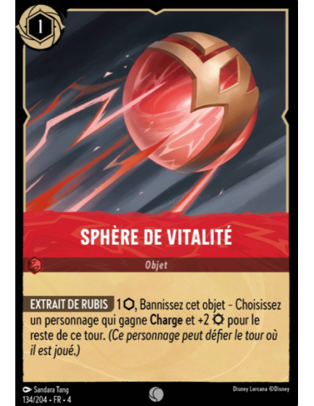 S4 - 134/204 - Sphère de vitalité - Disney Lorcana - Série 4