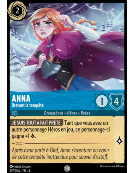 S4 - 137/204 - Anna : Bravant la tempête - Disney Lorcana - Série 4