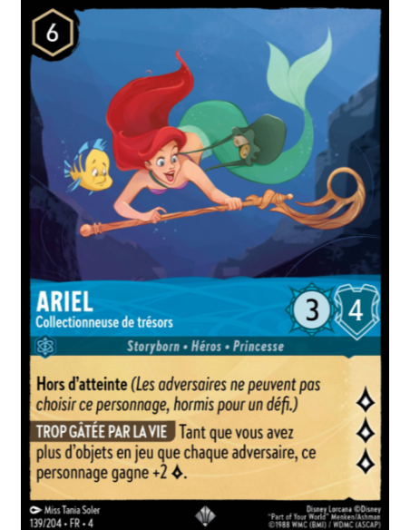 S4 - 139/204 - Ariel : Collectionneuse de trésors - Disney Lorcana - Série 4