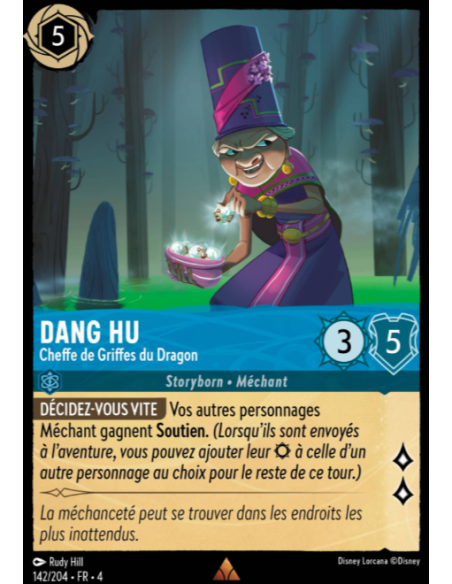 S4 - 142/204 - Dang Hu : Cheffe de Griffes du Dragon - Disney Lorcana - Série 4