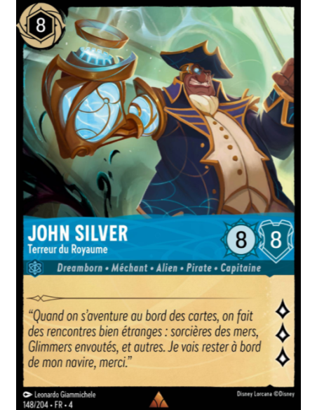 S4 - 148/204 - John Silver : Terreur du Royaume - Disney Lorcana - Série 4