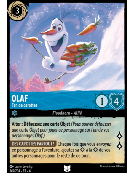 S4 - 149/204 - Olaf : Fan de carottes - Disney Lorcana - Série 4