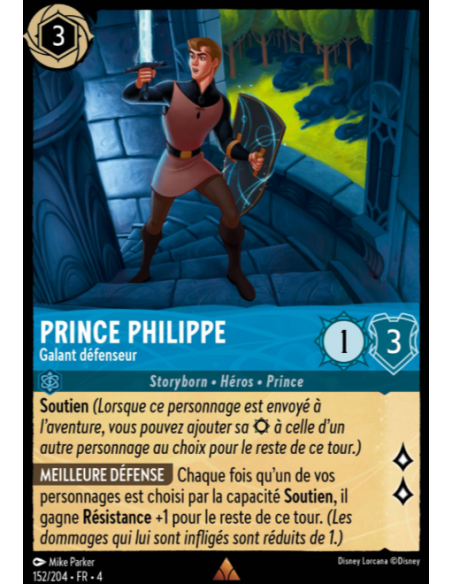 S4 - 152/204 - Prince Philippe : Galant défenseur - Disney Lorcana - Série 4