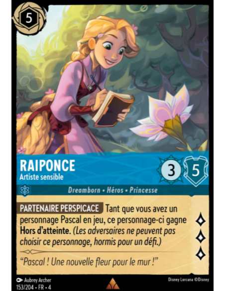 S4 - 153/204 - Raiponce : Artiste sensible - Disney Lorcana - Série 4