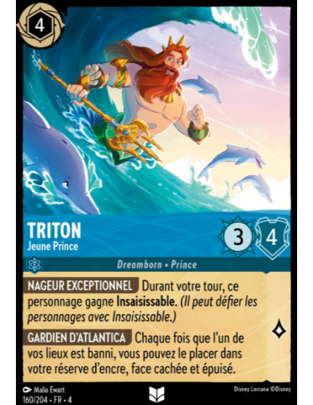 S4 - 160/204 - Triton : Jeune Prince - Disney Lorcana - Série 4