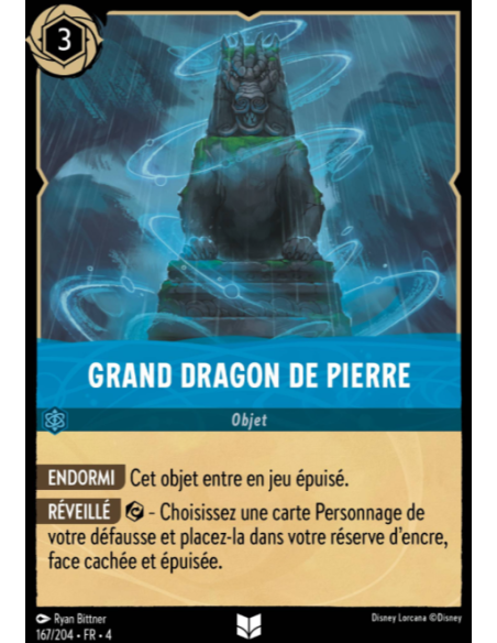 S4 - 167/204 - Grand dragon de pierre - Disney Lorcana - Série 4