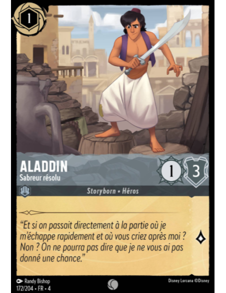 S4 - 172/204 - Aladdin : Sabreur résolu - Disney Lorcana - Série 4