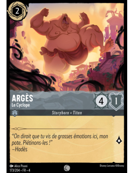 S4 - 173/204 - Argès : Le Cyclope - Disney Lorcana - Série 4