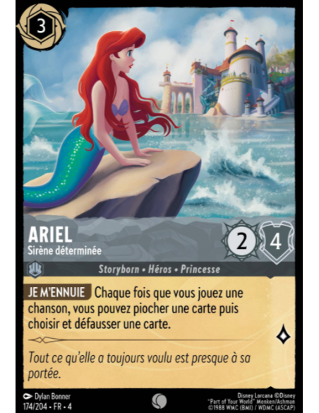 S4 - 174/204 - Ariel : Sirène déterminée - Disney Lorcana - Série 4