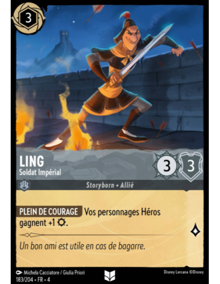 S4 - 183/204 - Ling : Soldat Impérial - Disney Lorcana - Série 4