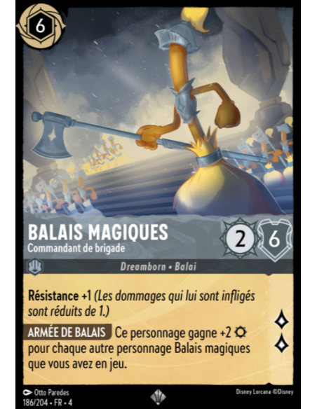 S4 - 186/204 - Balais magiques : Commandant de brigade - Disney Lorcana - Série 4