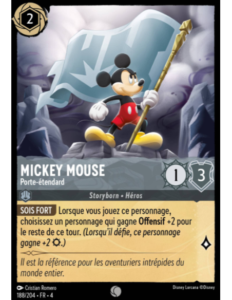 S4 - 188/204 - Mickey Mouse : Porte-étendard - Disney Lorcana - Série 4