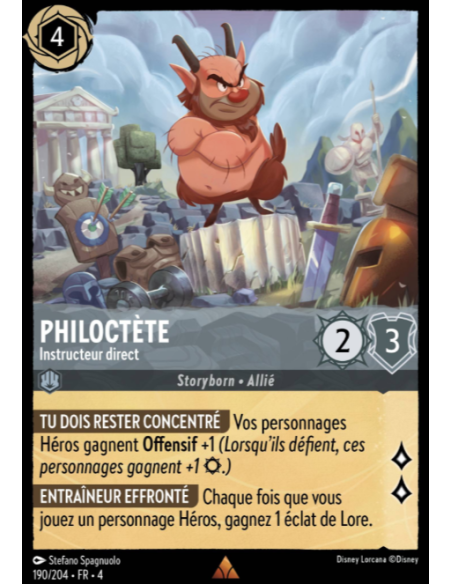 S4 - 190/204 - Philoctète : Instructeur direct - Disney Lorcana - Série 4