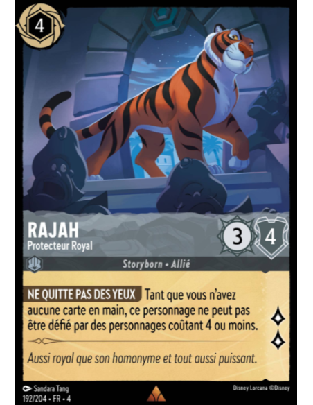 S4 - 192/204 - Rajah : Protecteur Royal - Disney Lorcana - Série 4