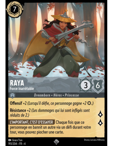 S4 - 193/204 - Raya : Force inarrêtable - Disney Lorcana - Série 4