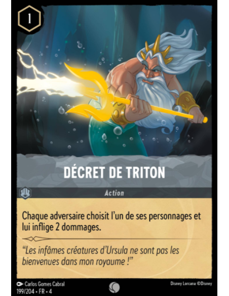 S4 - 199/204 - Décret de Triton - Disney Lorcana - Série 4