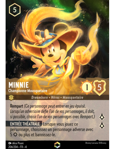 S4 - 206/204 - Minnie : Championne Mousquetaire - Disney Lorcana - Série 4