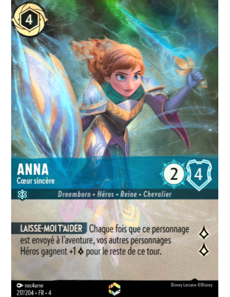 S4 - 217/204 - Anna : Cœur sincère - Disney Lorcana - Série 4