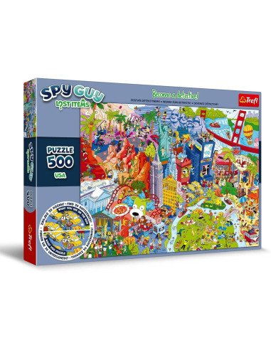 Spy Guy : USA Puzzle 500 pcs - Jeux de société - Logique et Puzzle - cover - couverture - boîte