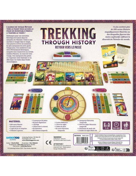 Trekking Through History - Jeux de société - Jeux Familiaux - dos de la boîte
