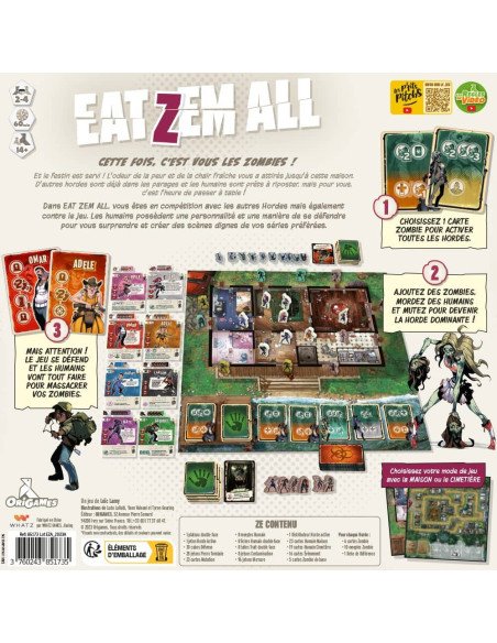 Eat Zem All - Jeux de société - Jeux Initiés - dos de la boîte