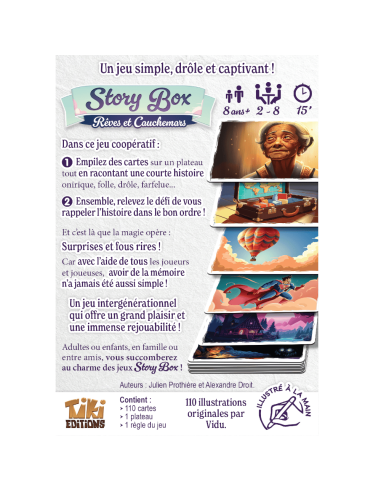 Story Box Rêves et Cauchemars - Jeux de société - dos de la boîte