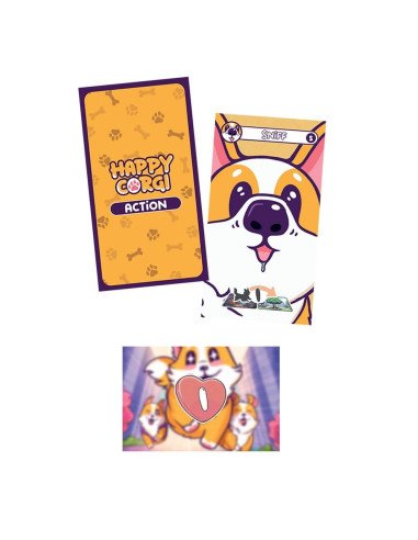 Happy Corgy - Jeu de société familial - chien - Cartes - Matériel
