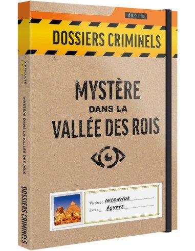 Dossier Criminel : Mystère dans la vallée des rois - jeux de société - enquète - pieces à conviction