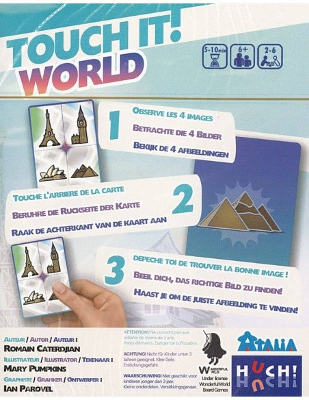 Touch it monuments - touch It World - jeux de société - enfants - Boite