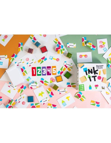 Ink It - Jeux de société - Tampons - Créativité - Boite - Matériel