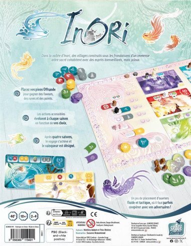 Inori - Jeux Initiés - visuel du dos de la boîte Inori - Jeux Initiés - visuel du dos de la boîte