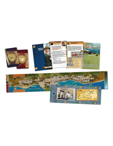 Guilty : Monaco 1955 - Jeux d'Enquêtes - visuel du matériel Guilty : Monaco 1955 - Jeux d'Enquêtes - visuel du matériel
