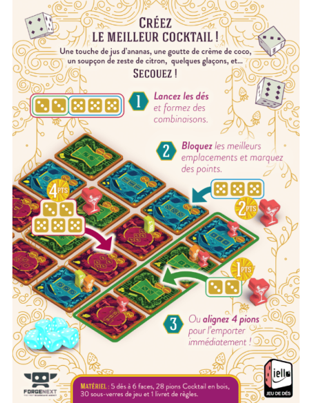 Piña Coladice - Jeux d'ambiance - visuel du dos de la boîte Piña Coladice - Jeux d'ambiance - visuel du dos de la boîte